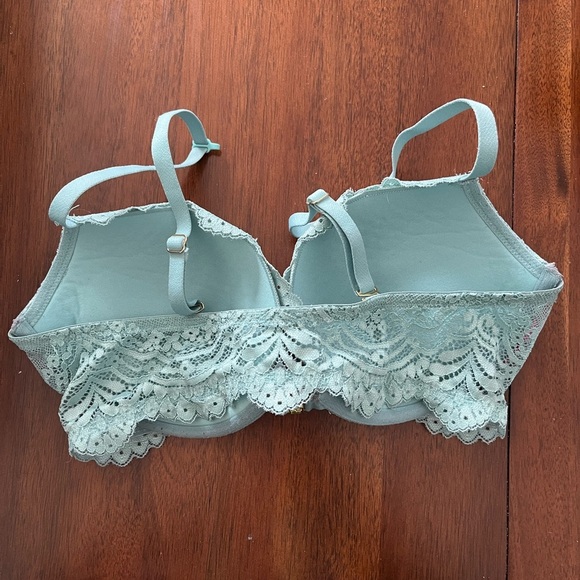 La senza Lace Underwire Bra in Teal front clip size 32 D - Picture 3 of 5